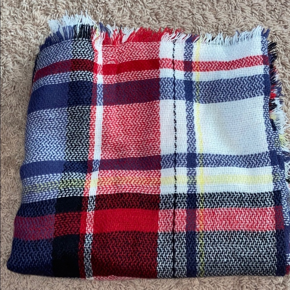 Plaid blanket Scarf